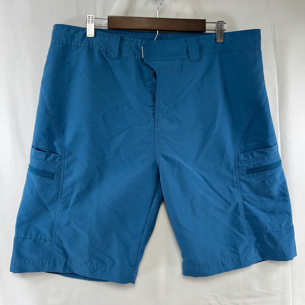 ExOfficio Hiking Shorts Mens 38 Blue Zippered Cargo Pockets 1030-1520